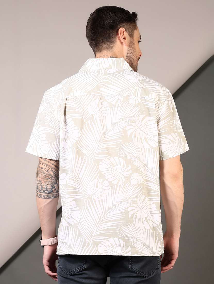 men cuban collared short sleeves casual shirt - 21749775 - Standard Image - 3
