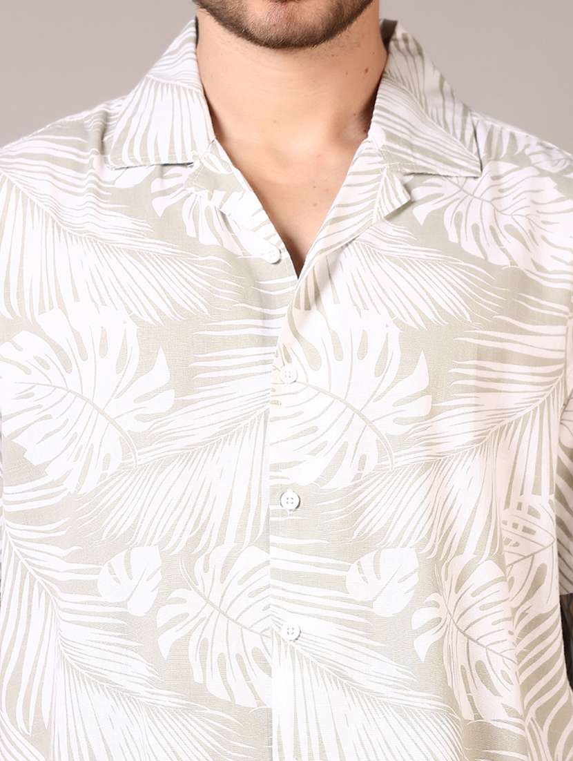 men cuban collared short sleeves casual shirt - 21749775 - Standard Image - 5