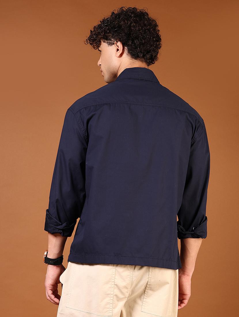 men solid collared long sleeves casual shirt - 21749779 - Standard Image - 3
