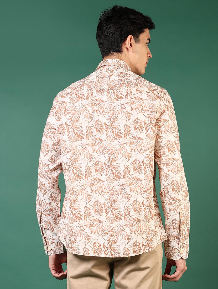 men printed collared long sleeves casual shirt - 21749792 - Standard Image - 3