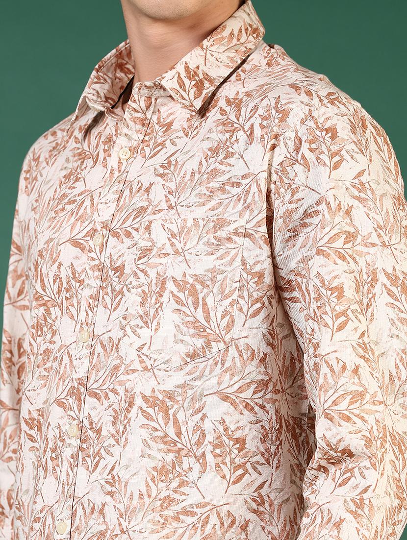 men printed collared long sleeves casual shirt - 21749792 - Standard Image - 5