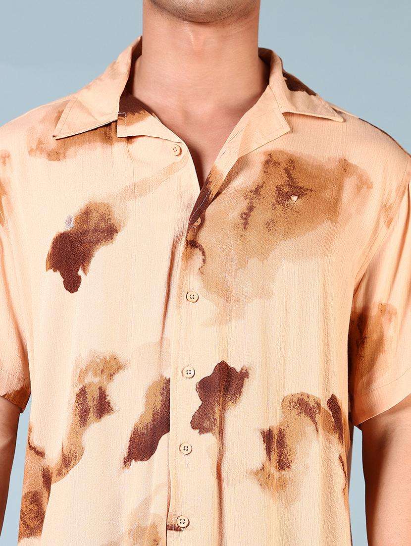 men cuban collared short sleeves casual shirt - 21749795 - Standard Image - 5