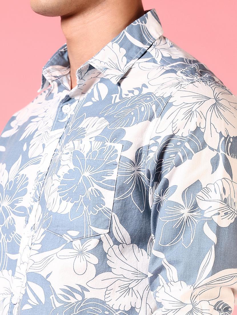 men printed collared long sleeves casual shirt - 21749799 - Standard Image - 5