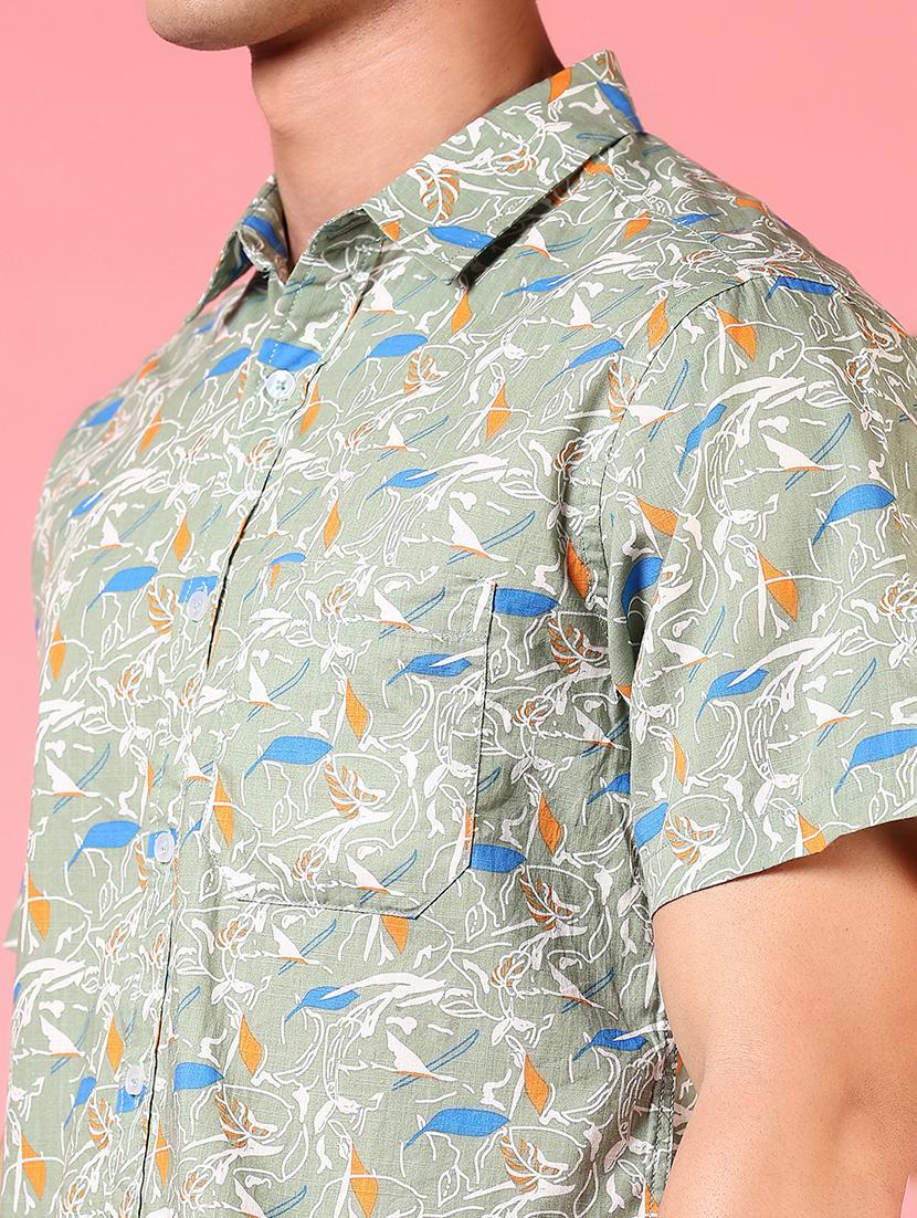 men collared short sleeves casual shirt - 21749807 - Standard Image - 5