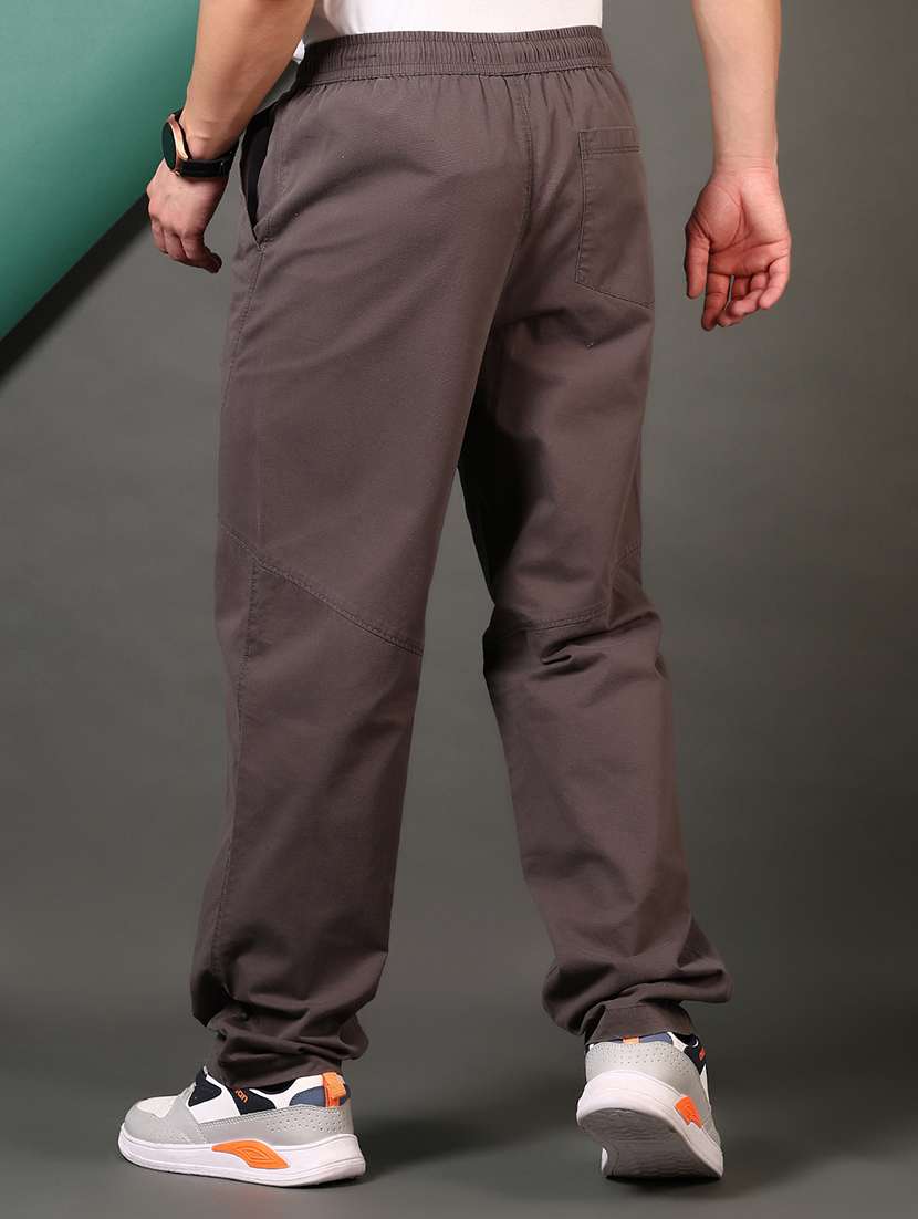 men mid rise solid full length track pant - 21749848 -  Standard Image - 3