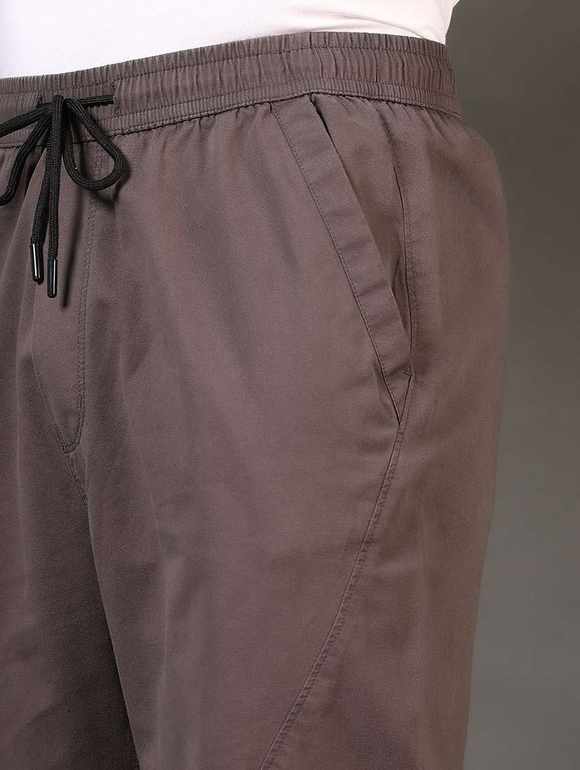 men mid rise solid full length track pant - 21749848 -  Standard Image - 5