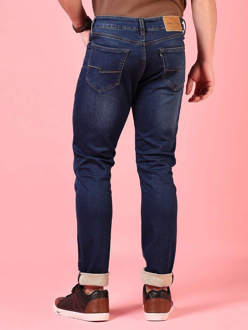 men solid mid rise slim fit jean - 21749870 -  Standard Image - 3