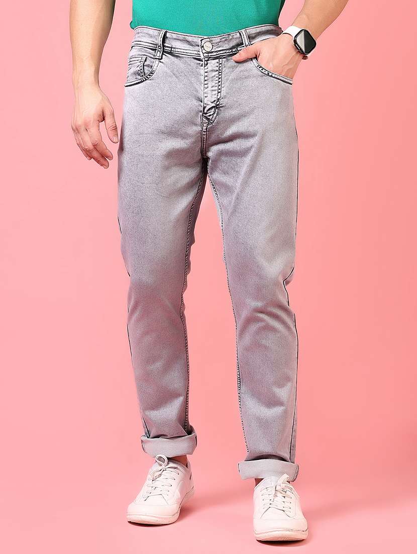 men solid mid rise slim fit jean - 21749875 -  Zoom Image - 0