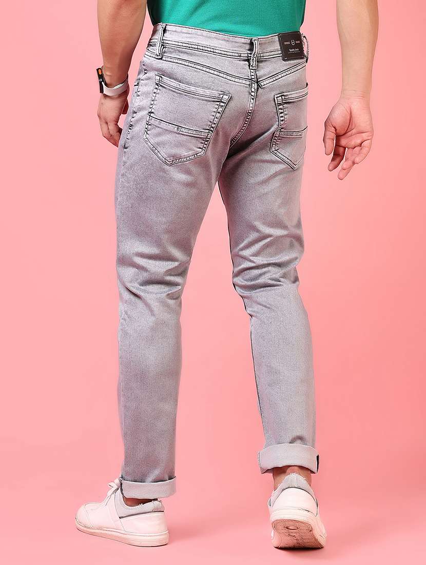 men solid mid rise slim fit jean - 21749875 -  Standard Image - 3
