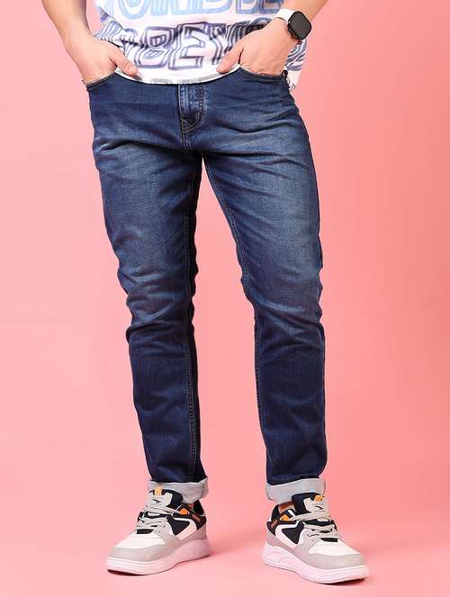 men solid mid rise slim fit jean - 21749885 - Standard Image - 0