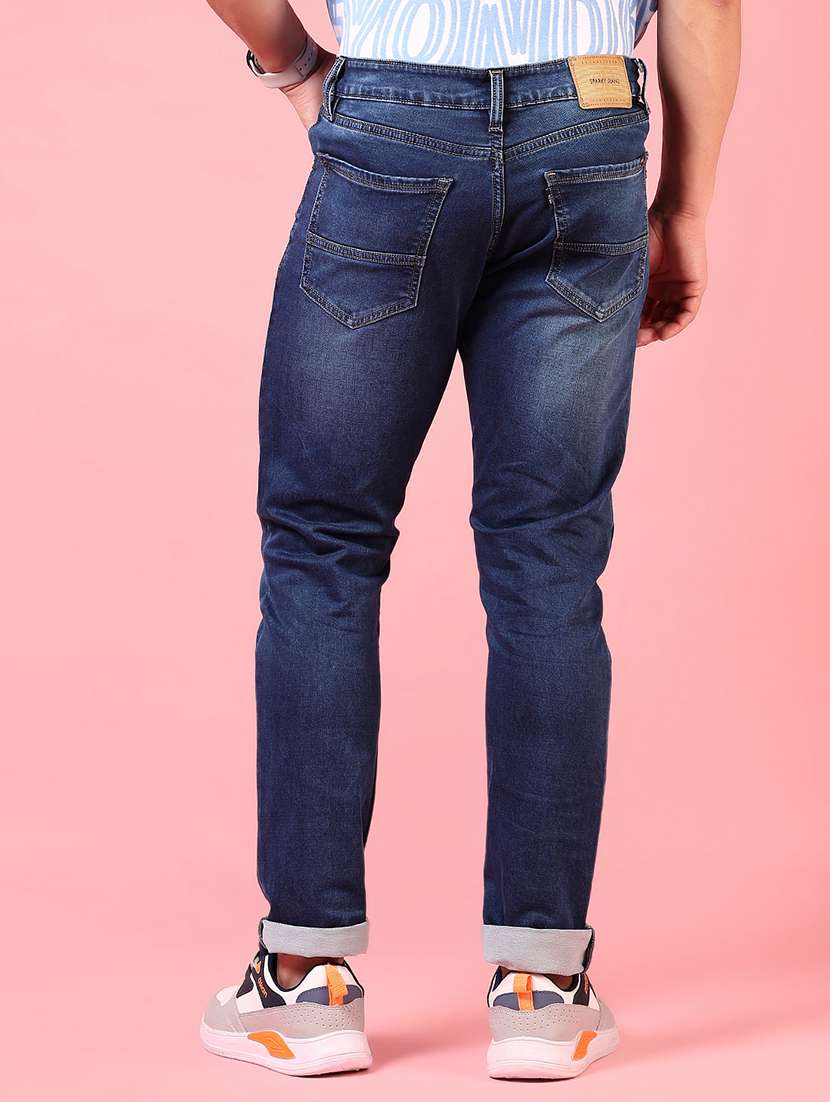 men solid mid rise slim fit jean - 21749885 - Standard Image - 3