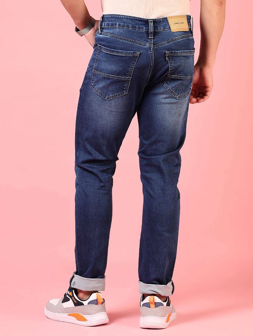 men solid mid rise slim fit jean - 21749886 -  Standard Image - 3