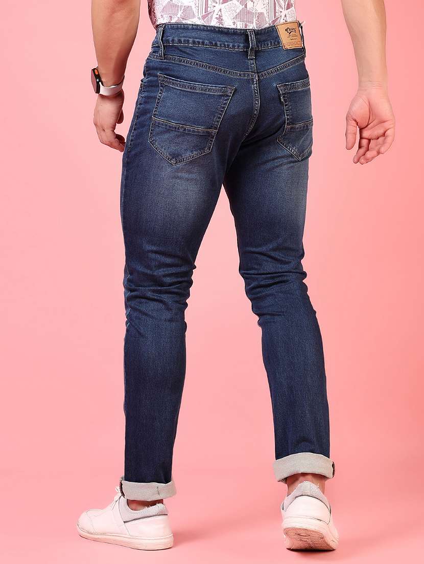 men solid mid rise slim fit jean - 21749889 -  Standard Image - 3