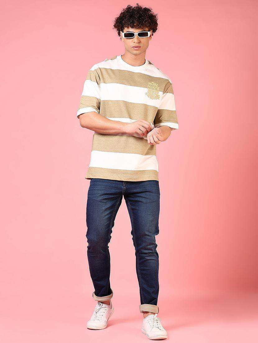 men color blocked round neck short sleeves t-shirt - 21749901 - Standard Image - 3