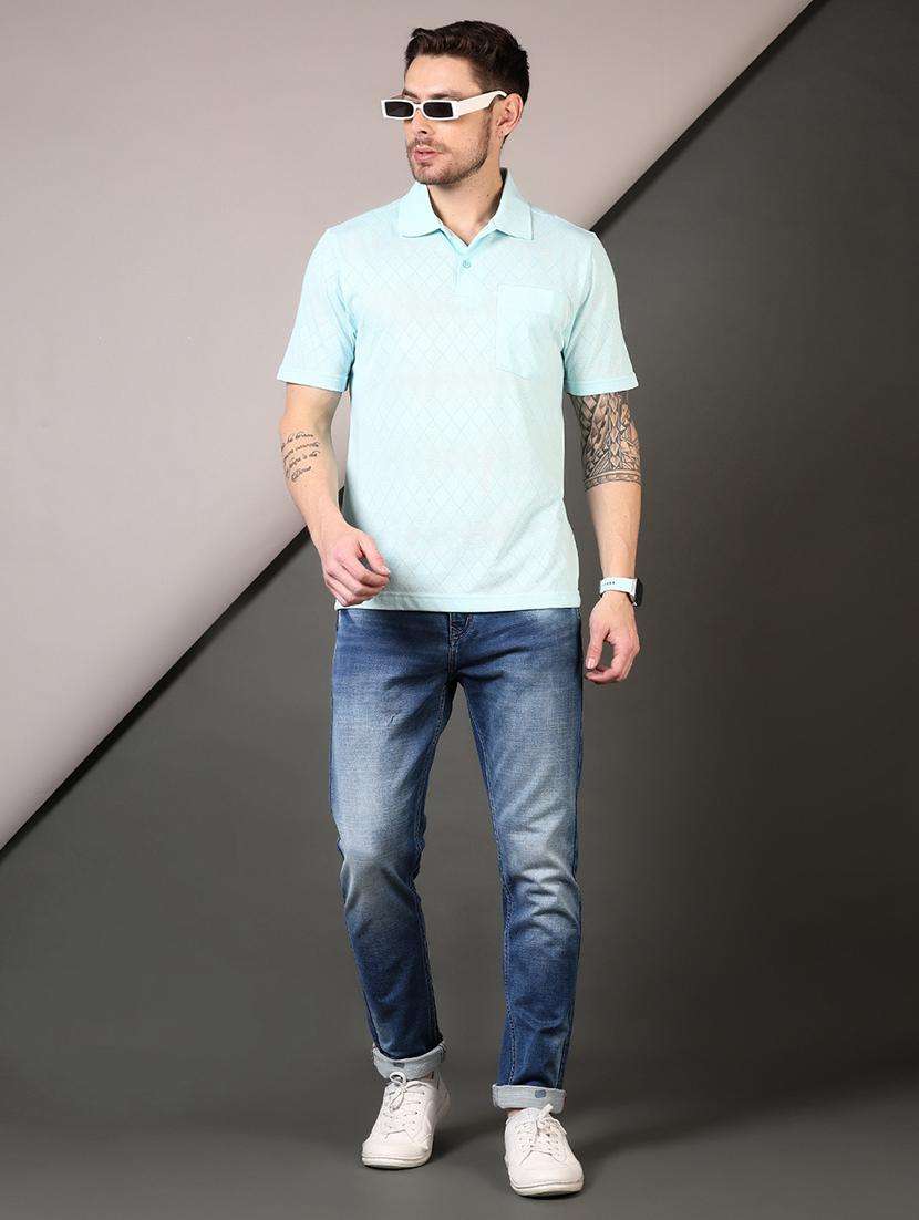 men textured short sleeves polo t-shirt - 21749903 - Standard Image - 3