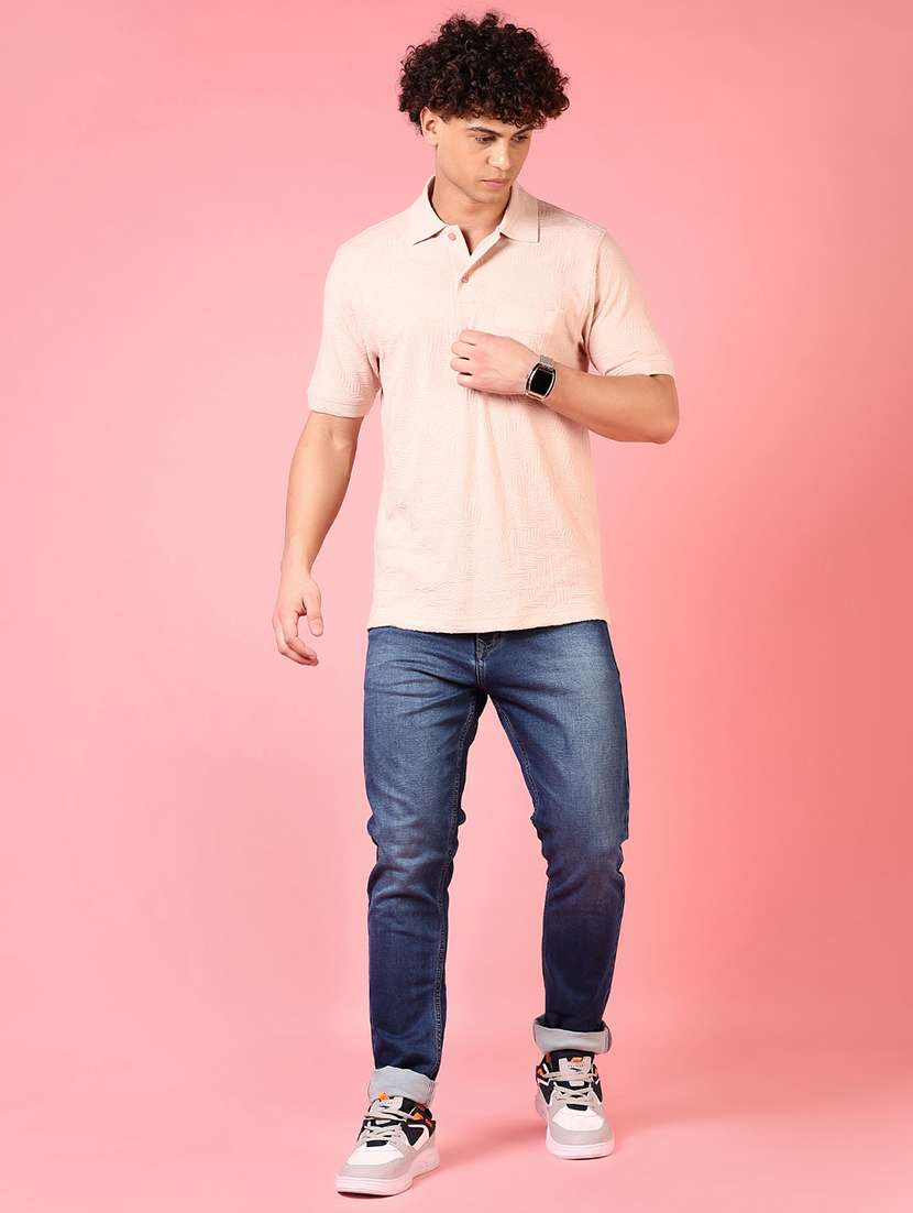 men textured short sleeves polo t-shirt - 21749905 -  Standard Image - 3