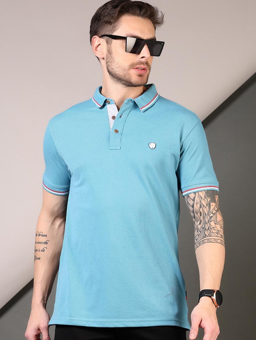 men solid short sleeve regular fit polo t-shirt - 21749909 -  Zoom Image - 0