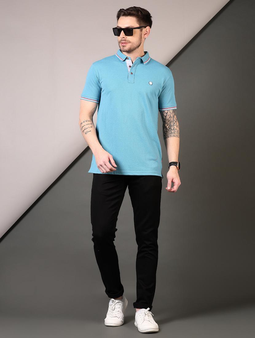 men solid short sleeve regular fit polo t-shirt - 21749909 - Standard Image - 3
