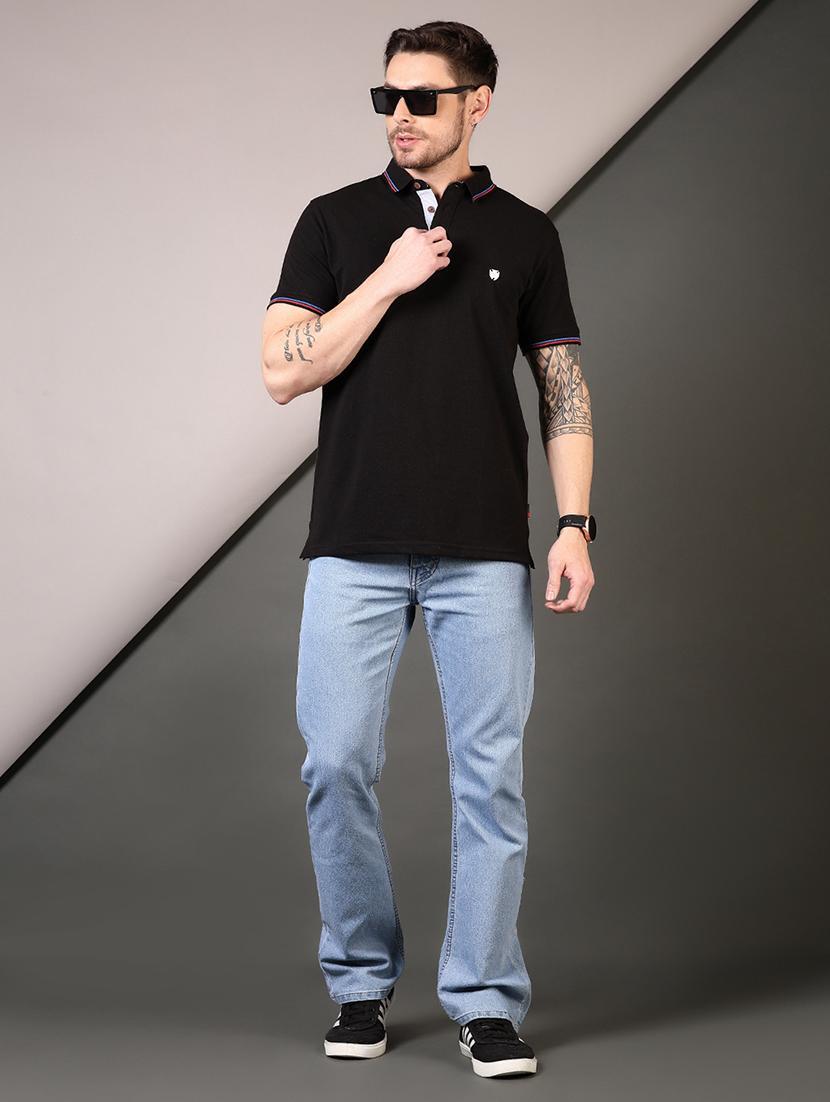 men solid short sleeve regular fit polo t-shirt - 21749910 - Standard Image - 3