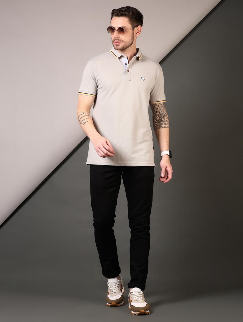 men solid short sleeve regular fit polo t-shirt - 21749911 - Standard Image - 3