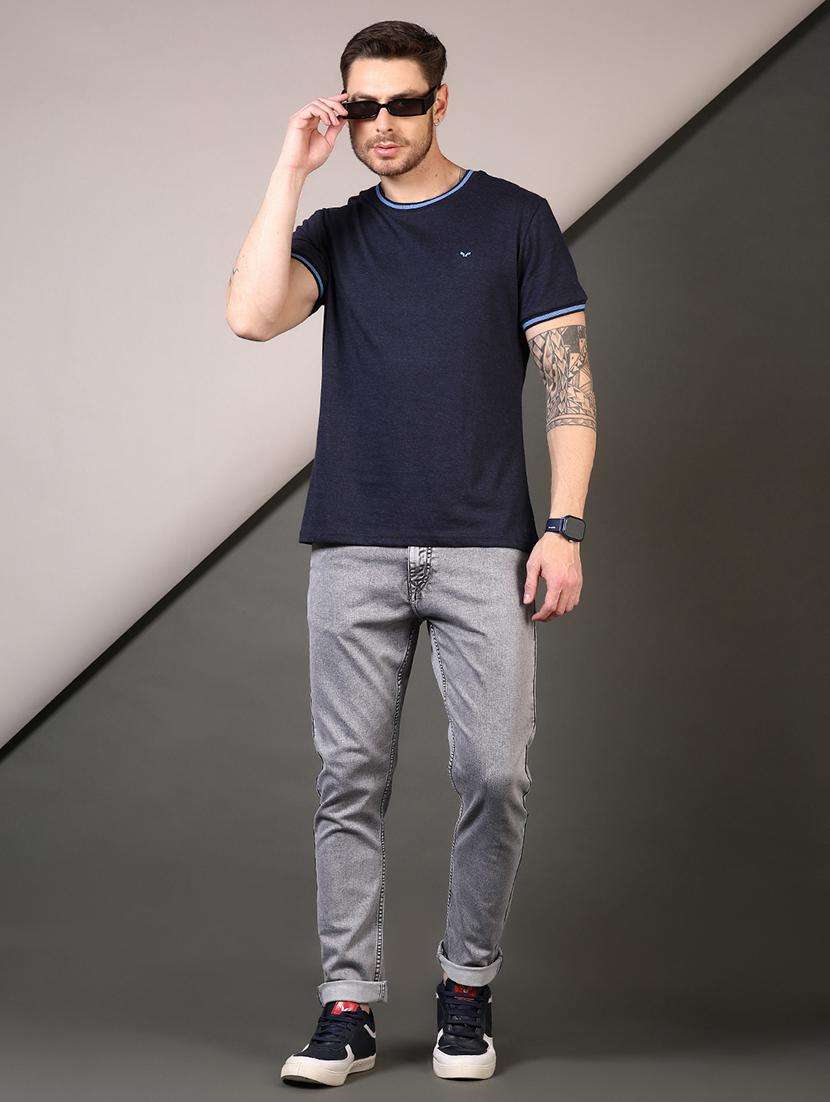 men solid round neck short sleeves t-shirt - 21749919 -  Standard Image - 3