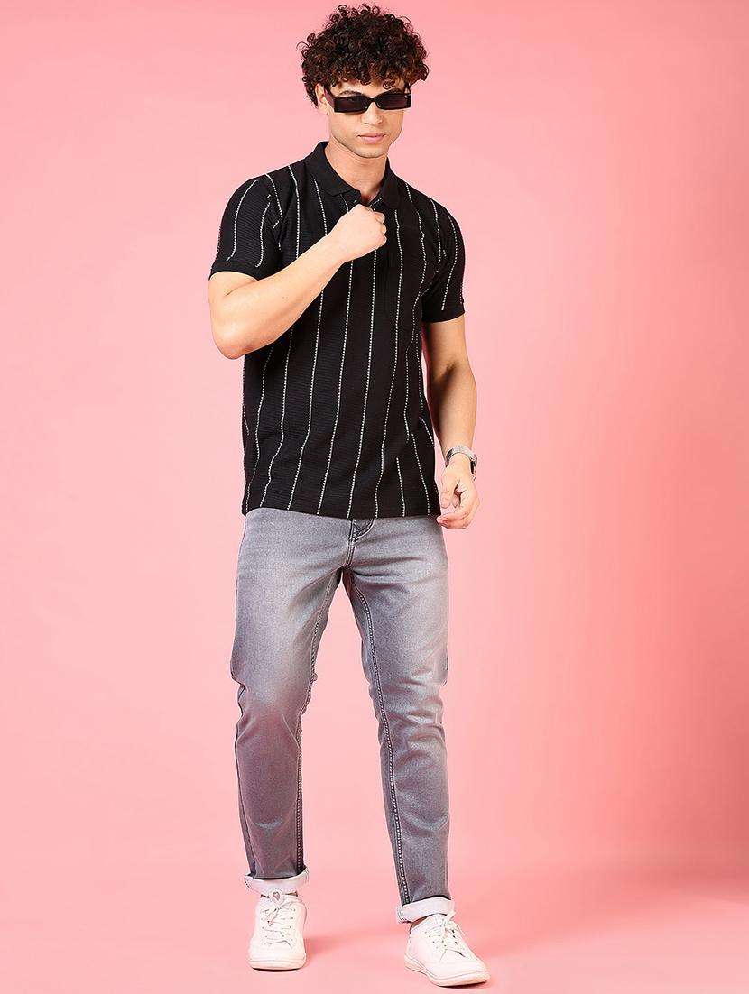 men striped short sleeve regular fit polo t-shirt - 21749946 -  Standard Image - 3