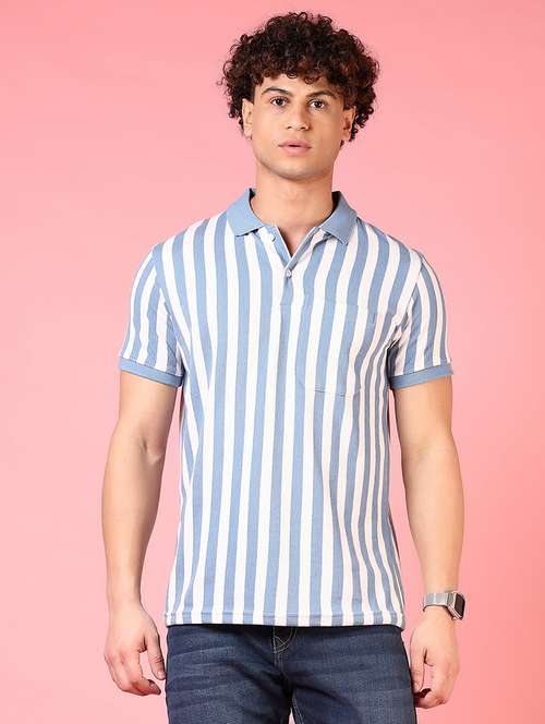 men striped short sleeve regular fit polo t-shirt - 21749955 -  Standard Image - 0