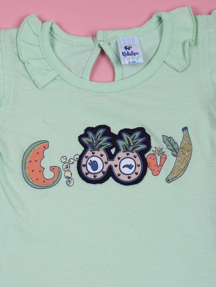 girls printed shorts & top twin set - 21749984 - Standard Image - 3