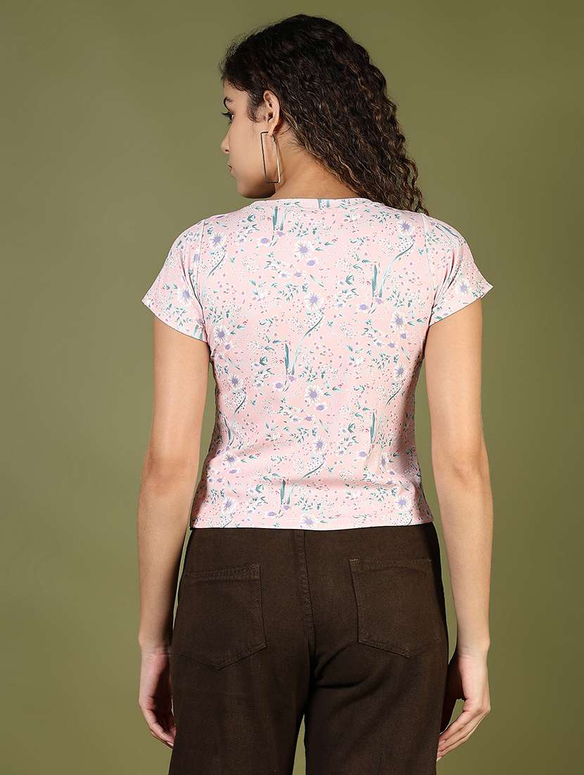 women printed short sleeve regular t-shirt - 21750002 - Standard Image - 3
