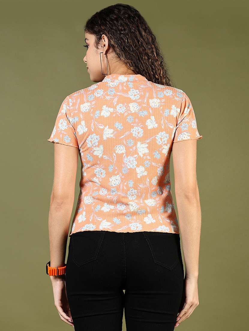 women printed short sleeve regular fit t-shirt - 21750046 -  Standard Image - 3