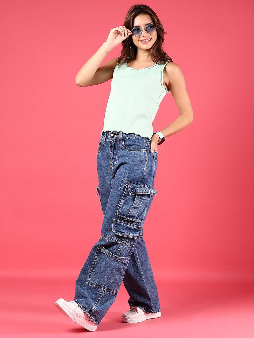 women solid sleeveless regular top - 21750057 -  Standard Image - 5