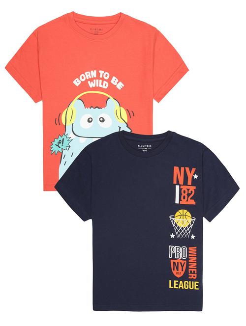 kids pack of 2 printed short sleeves t-shirts  - 21750355 -  Standard Image - 0