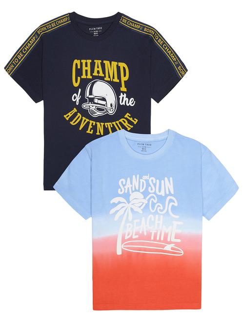 kids pack of 2 printed short sleeves t-shirts  - 21750357 -  Standard Image - 0