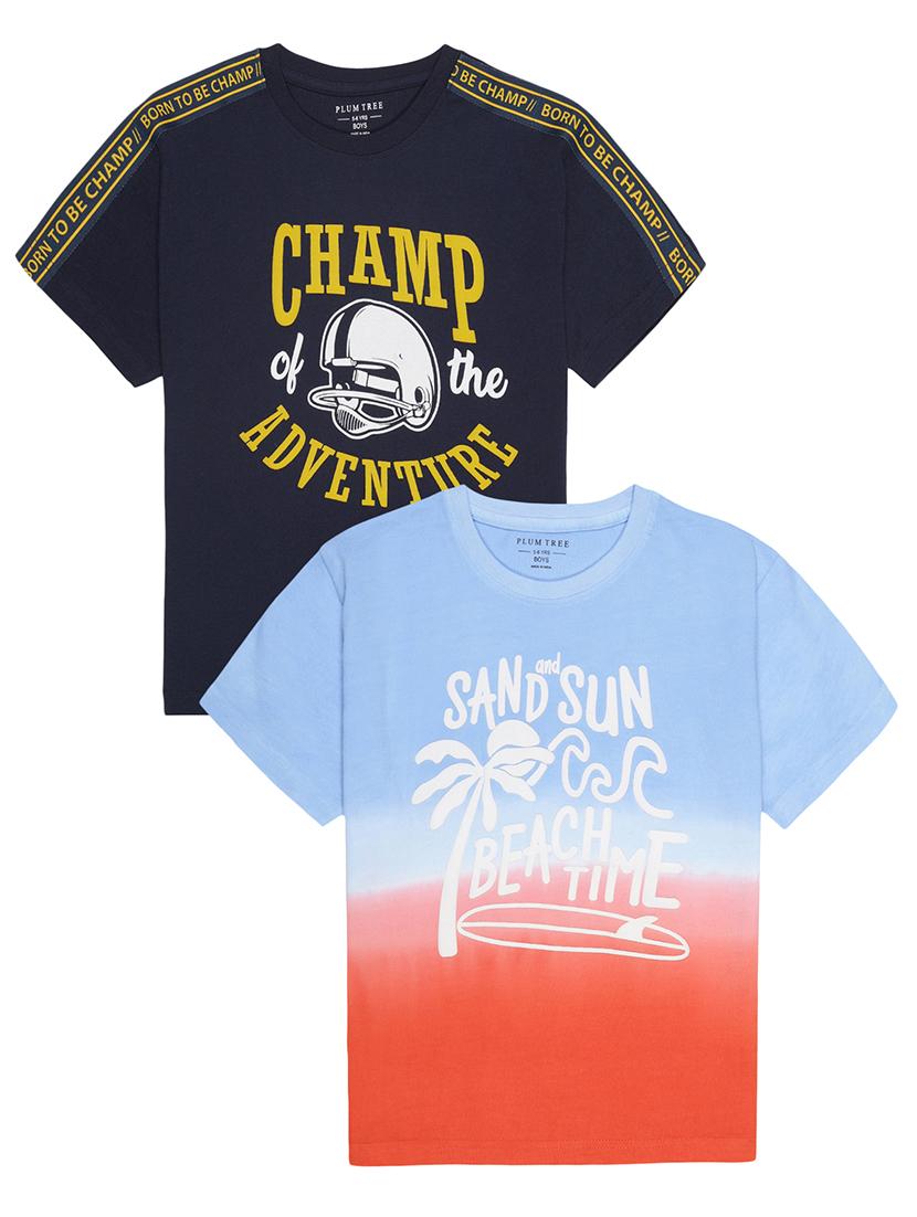 kids pack of 2 printed short sleeves t-shirts  - 21750357 -  Zoom Image - 0