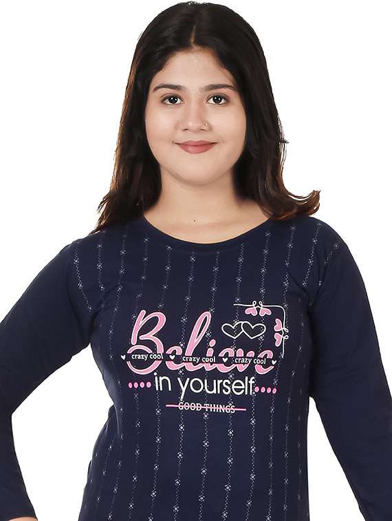 girls printed long sleeve casual t-shirt - 21750458 -  Standard Image - 3