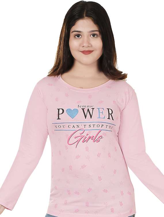 girls printed long sleeve casual t-shirt - 21750477 -  Standard Image - 3