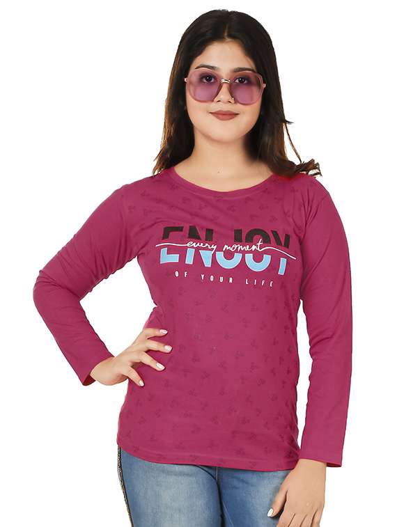 girls printed long sleeve casual t-shirt