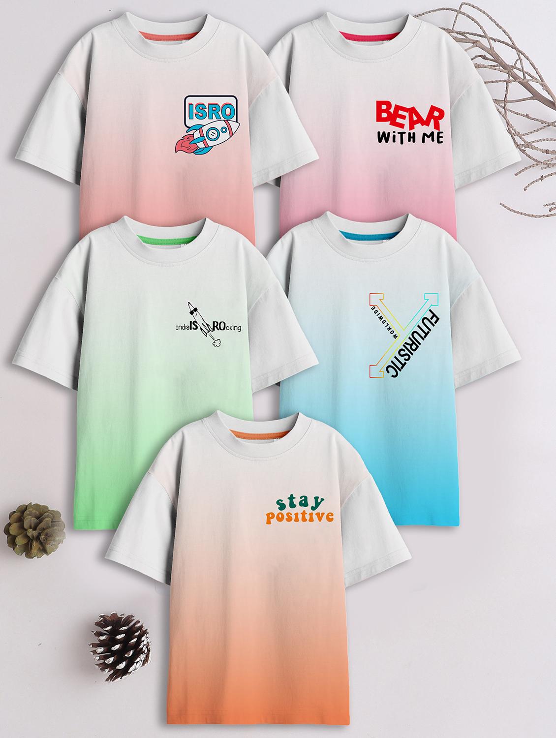 boys pack of 5 printed short sleeve t-shirt - 21750535 - Zoom Image - 0