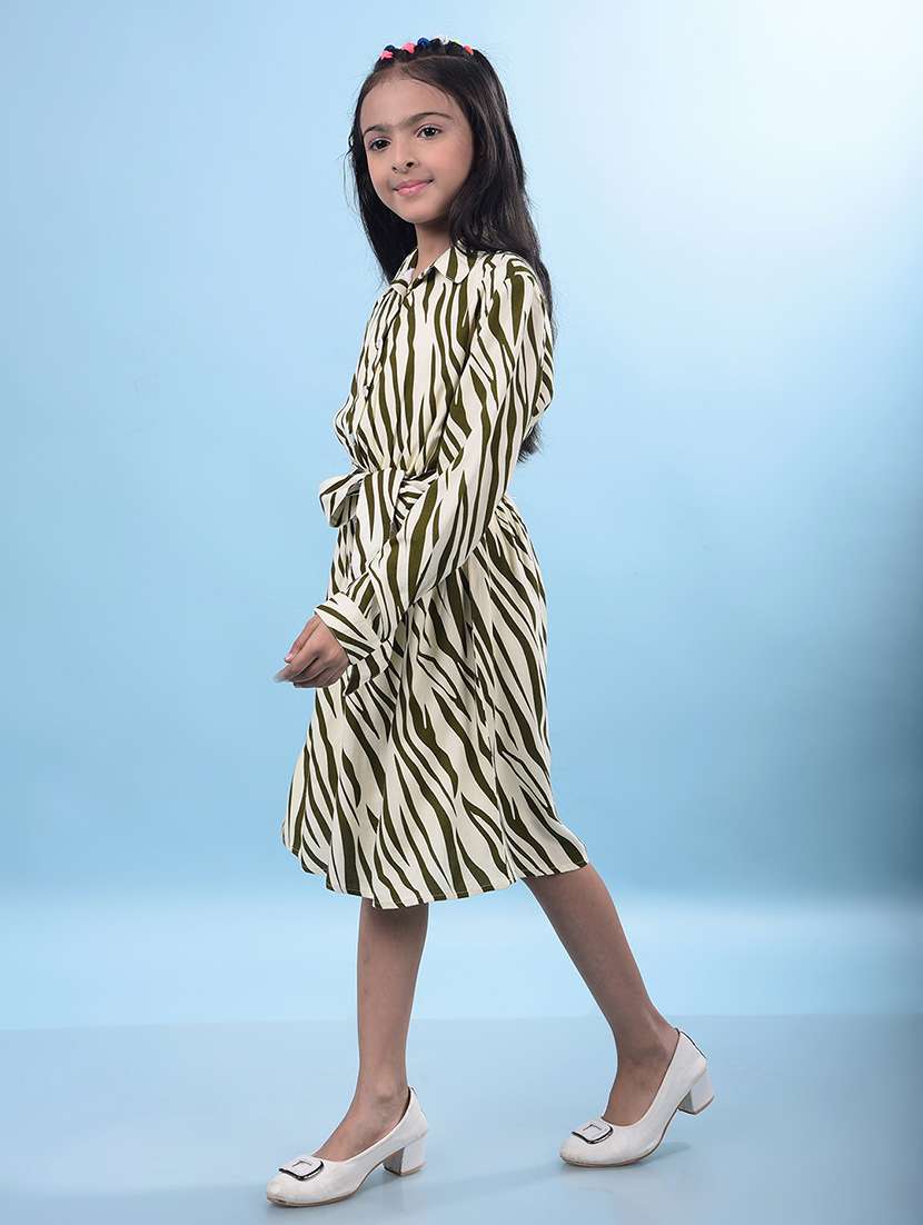 girls printed long sleeves collared shirt dress - 21750541 -  Standard Image - 3