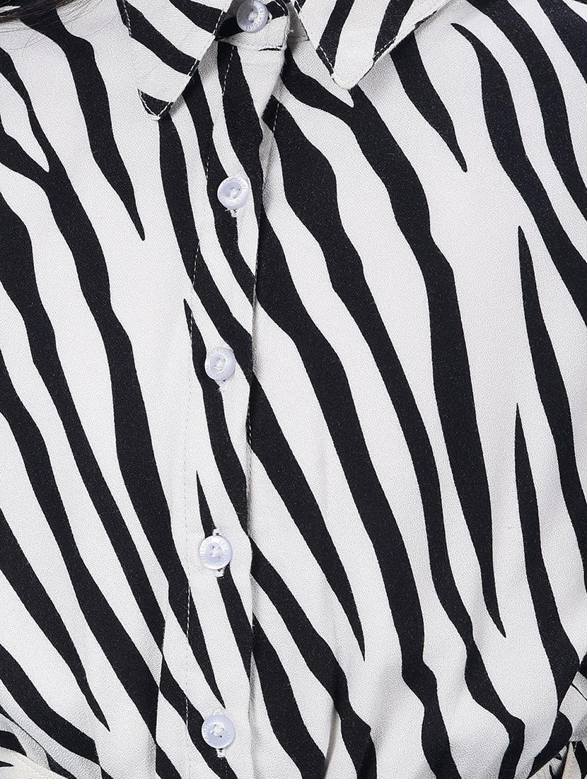 girls printed long sleeves collared shirt dress - 21750542 - Standard Image - 5