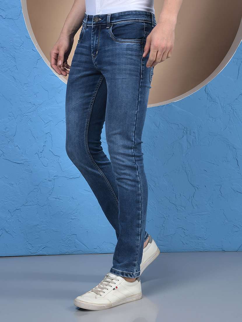 men solid mid rise slim fit jean - 21750558 -  Standard Image - 3