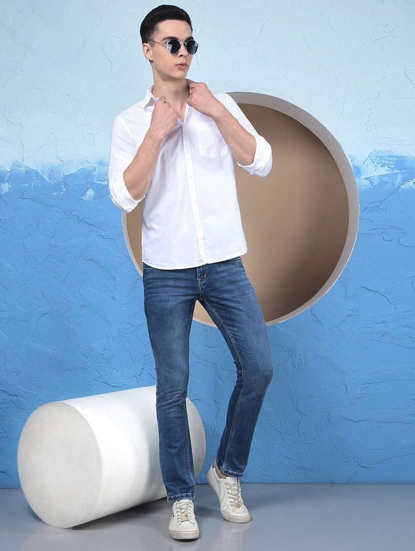 men solid mid rise slim fit jean - 21750558 -  Standard Image - 5