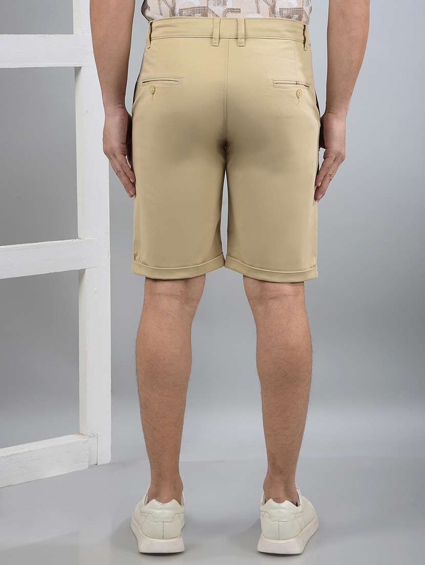 men solid mid rise short - 21750639 -  Standard Image - 3