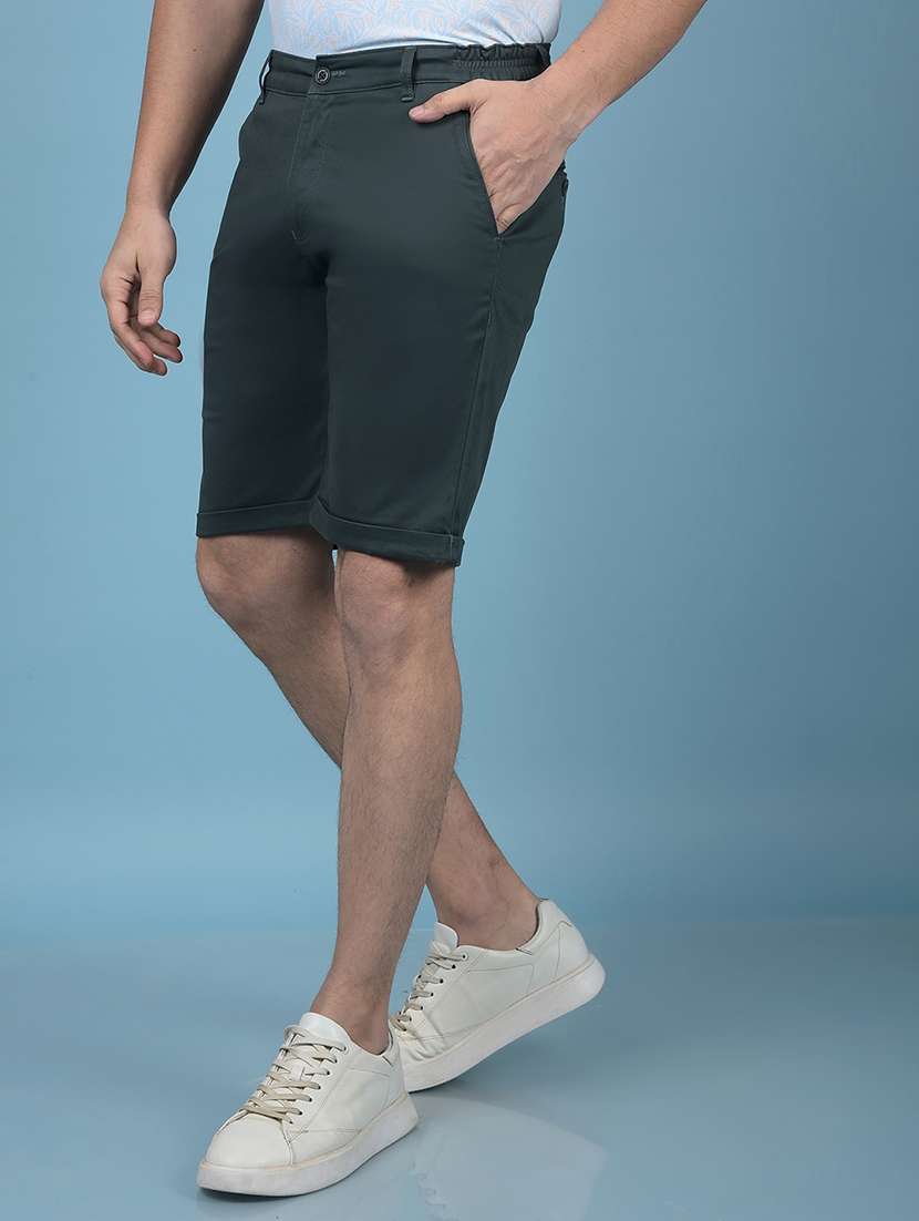 men solid mid rise short - 21750640 -  Standard Image - 3