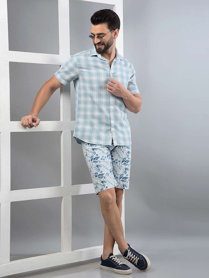 blue cotton  shorts - 21750642 -  Standard Image - 5