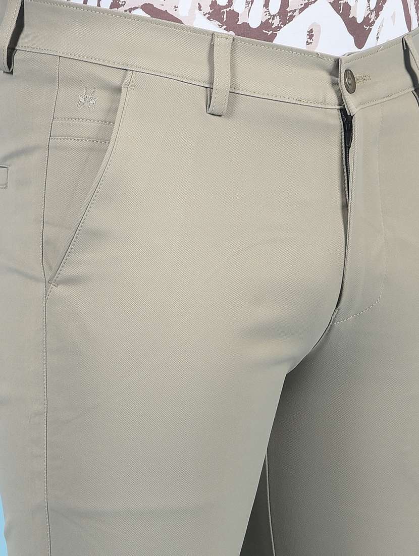 men solid mid rise chinos casual trouser - 21750659 -  Standard Image - 5