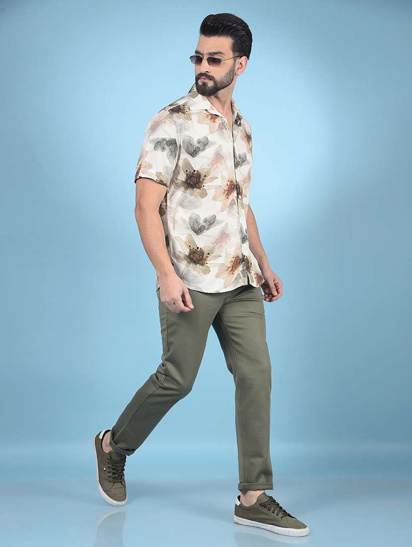 men solid mid rise chinos trouser  - 21750660 -  Standard Image - 5