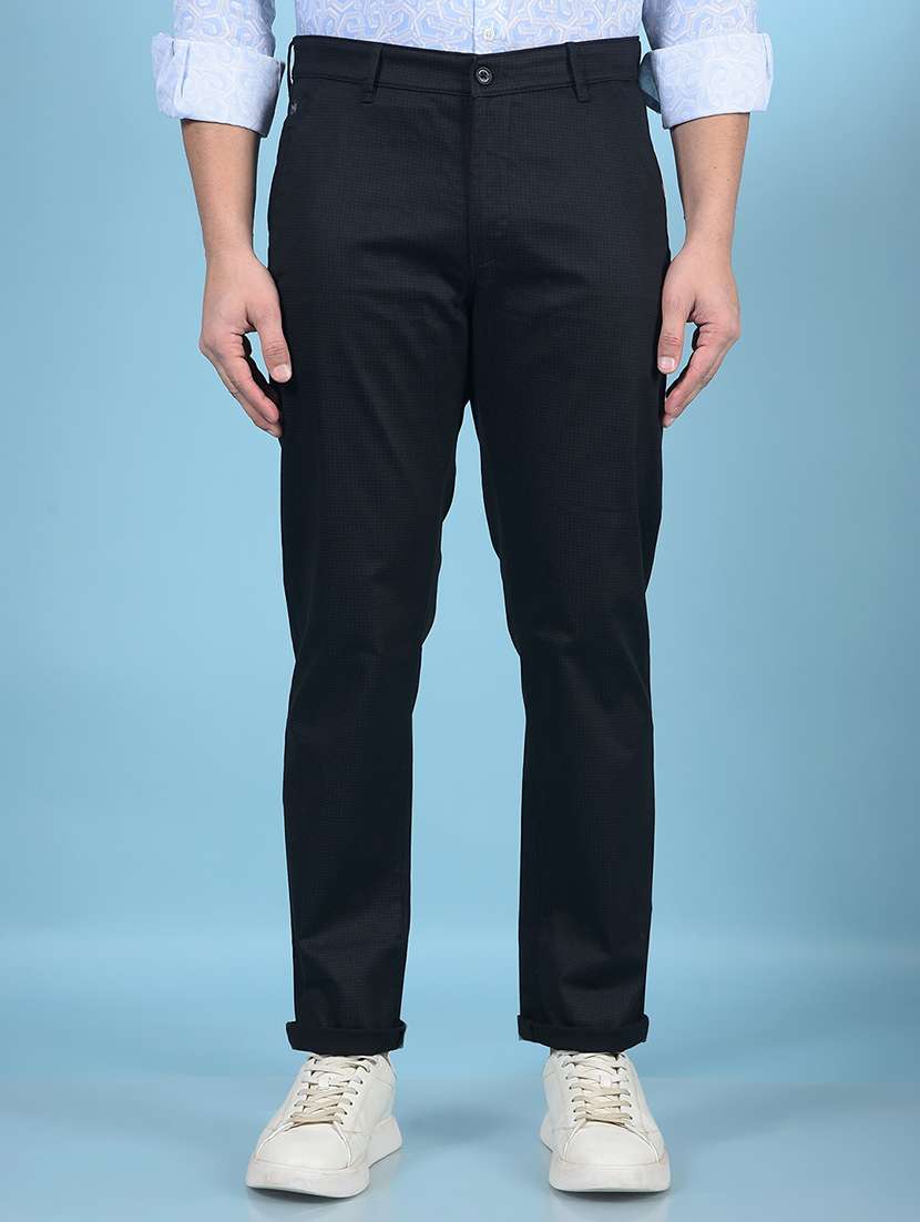 men solid mid rise chinos trouser 