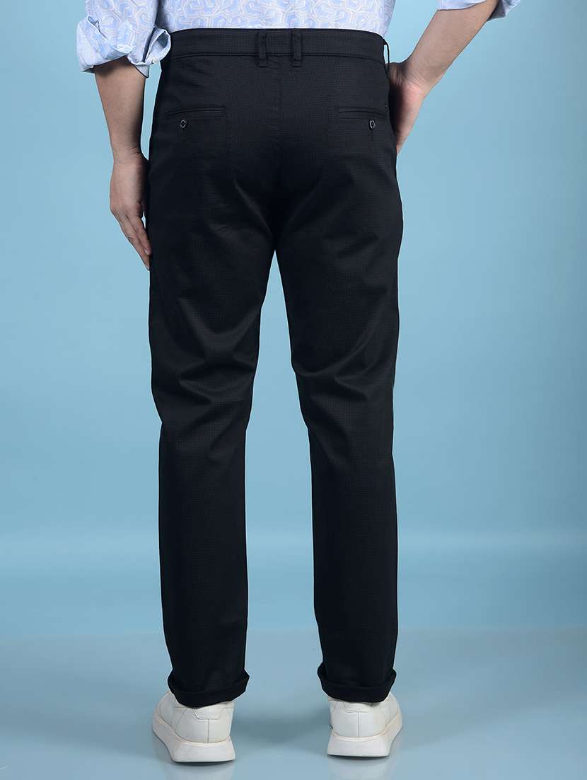 men solid mid rise chinos trouser  - 21750668 -  Standard Image - 3