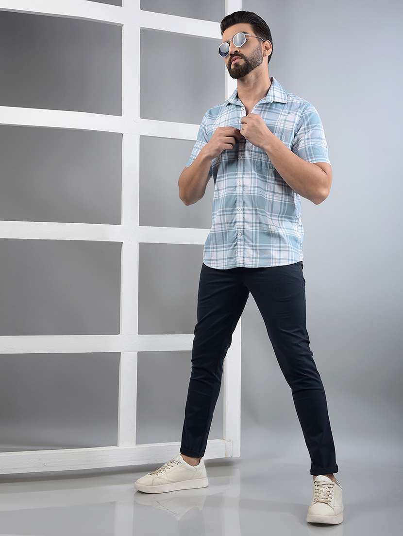 men solid mid rise chinos trouser  - 21750674 -  Standard Image - 5